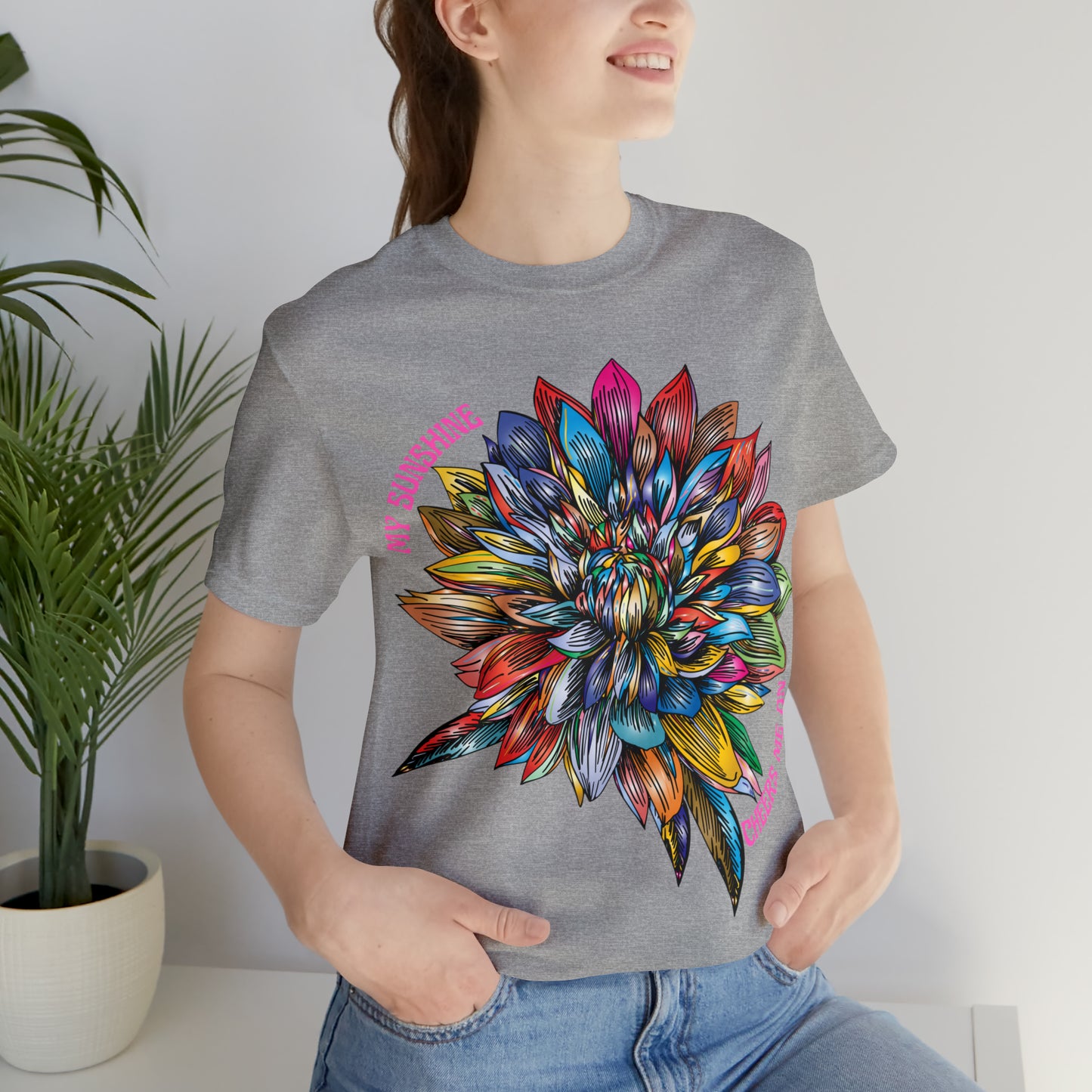Memorial T-Shirt For Loss of Loved One, My Sunshine is Cheering Me On From Heaven