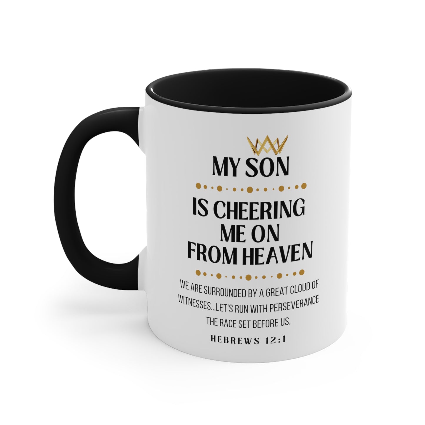 Son Memorial Gift Mug, Cheering Me on from Heaven