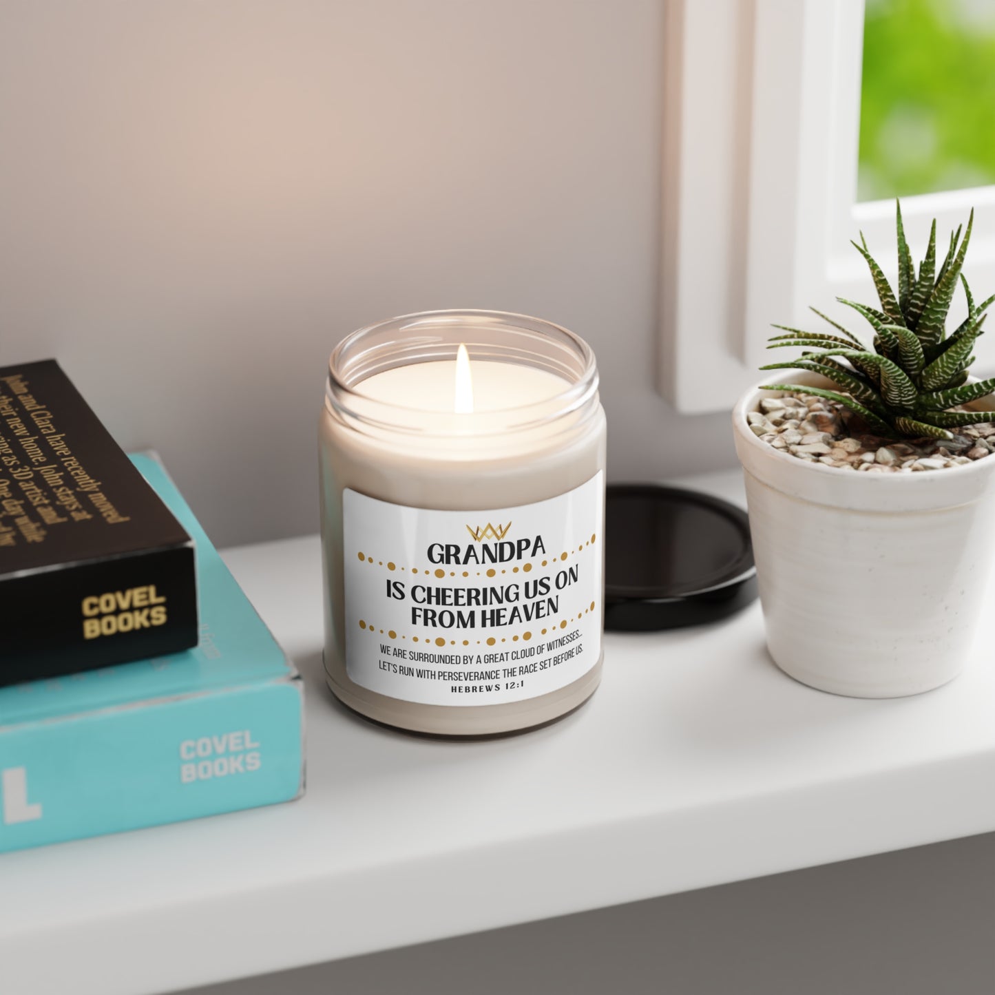 Grandpa Memorial Soy Candle, Cheering Us On From Heaven