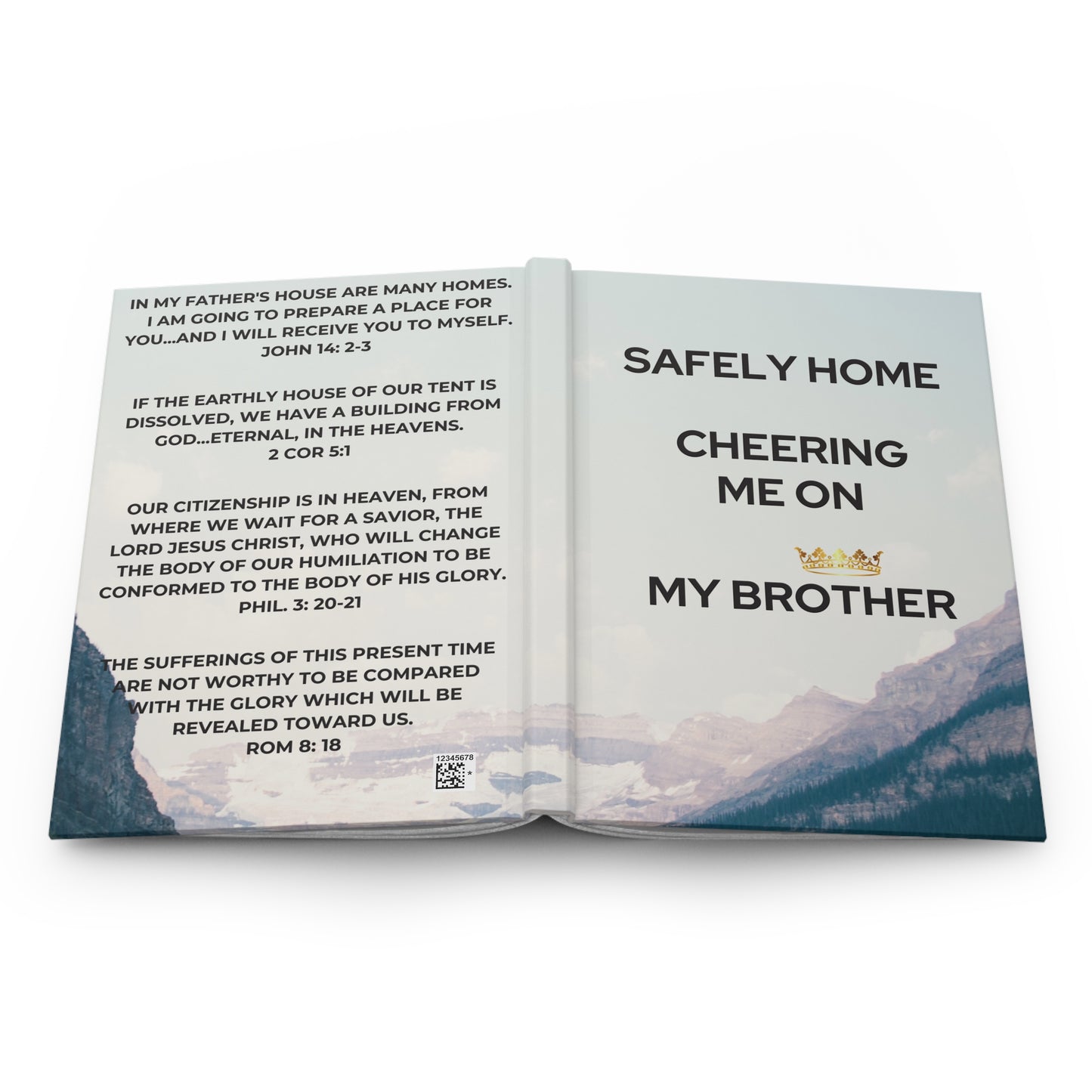 Grief Journal for Loss of Brother, Safely Home Cheering Me On