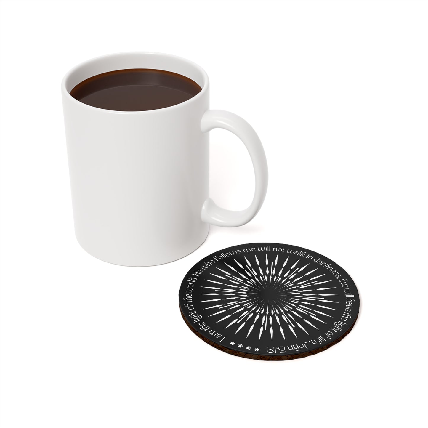 Coaster for Candles, Mugs, Glasses, I Am the Light of the World
