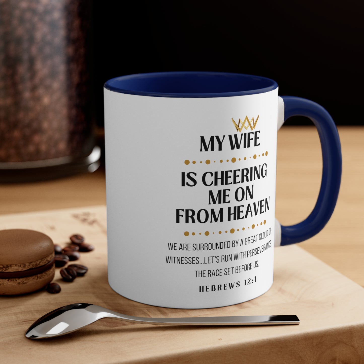 Wife Memorial Gift Mug, Cheering Me on from Heaven