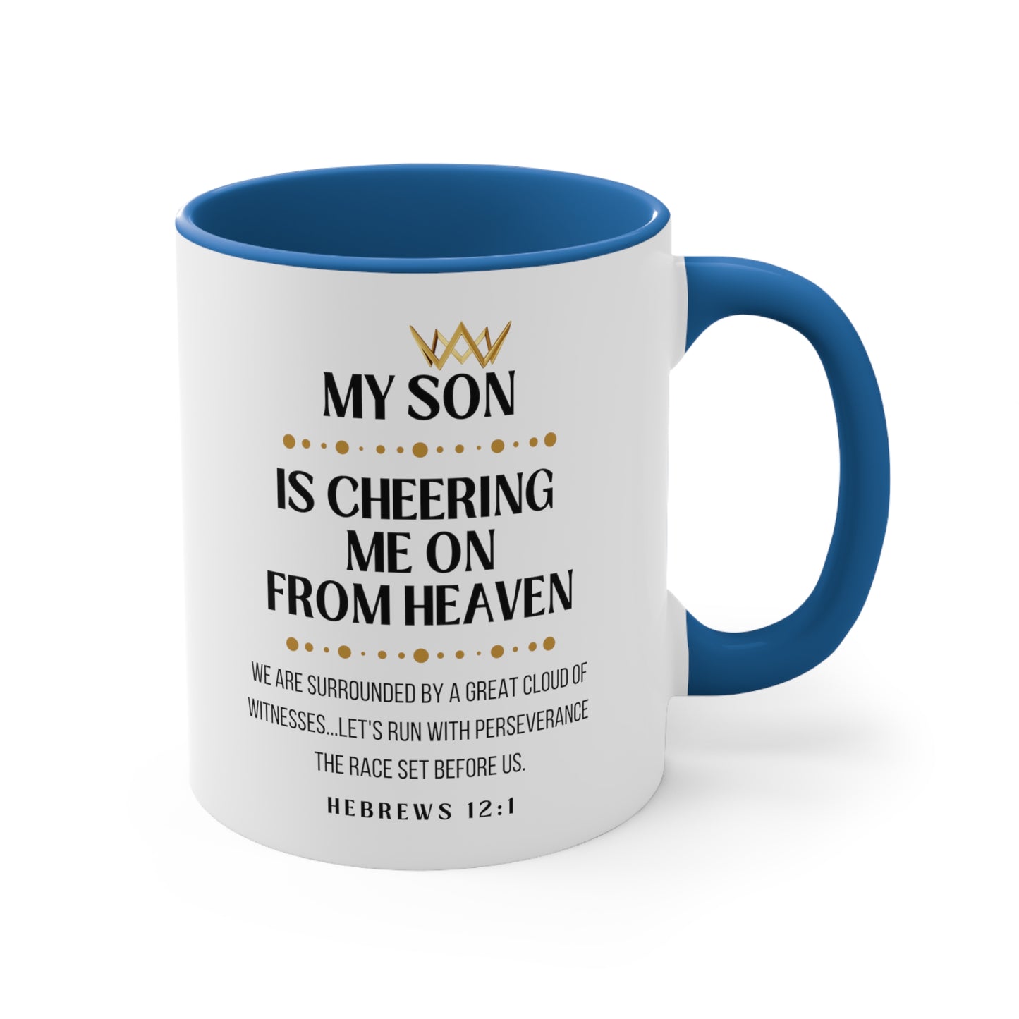 Son Memorial Gift Mug, Cheering Me on from Heaven