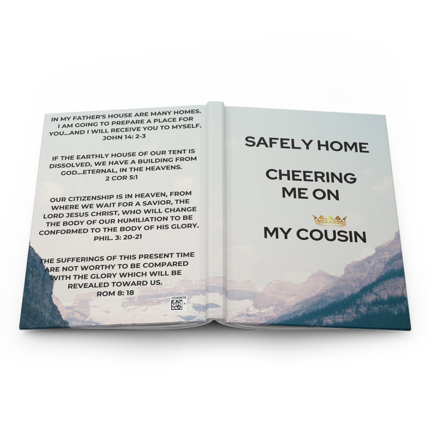 Grief Journal for Loss of Cousin, Safely Home Cheering Me On