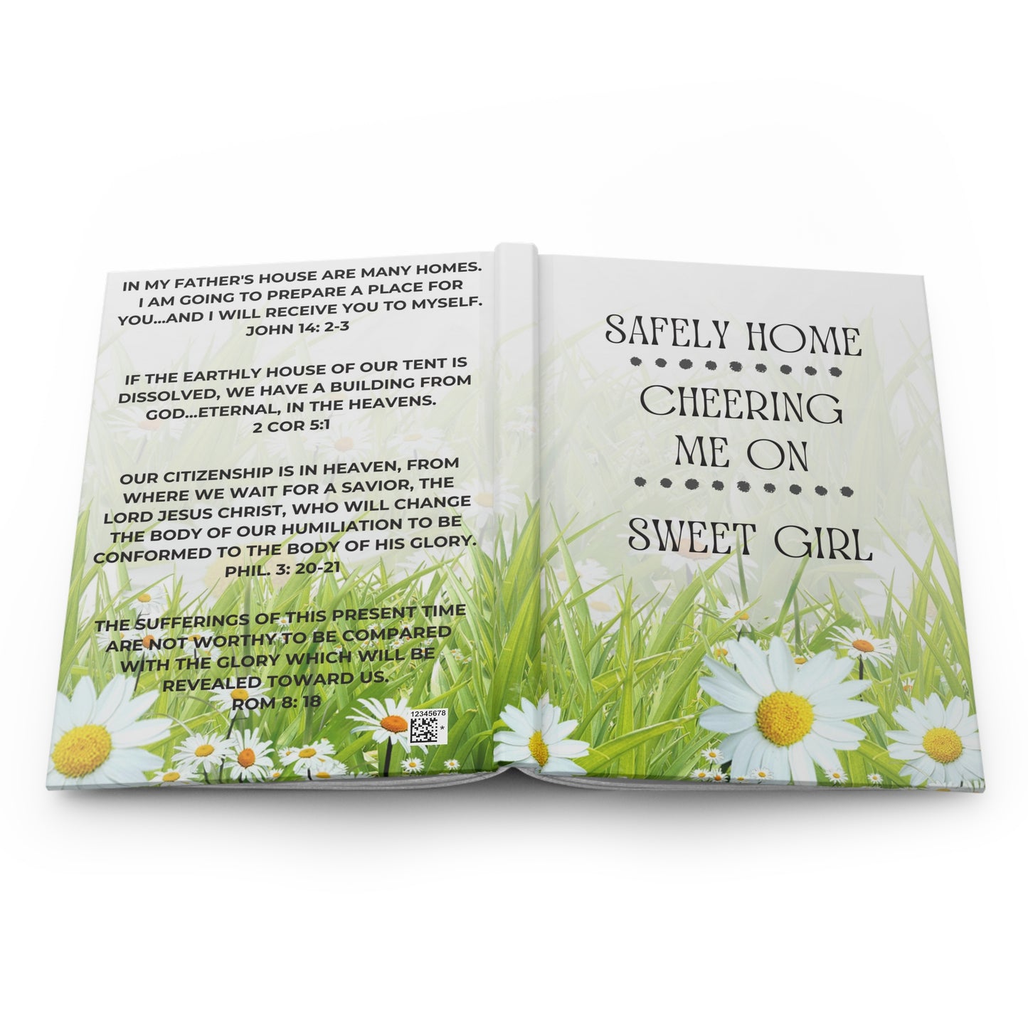 Grief Journal for Loss of Daughter, Granddaughter, Niece, Safely Home Cheering Me On