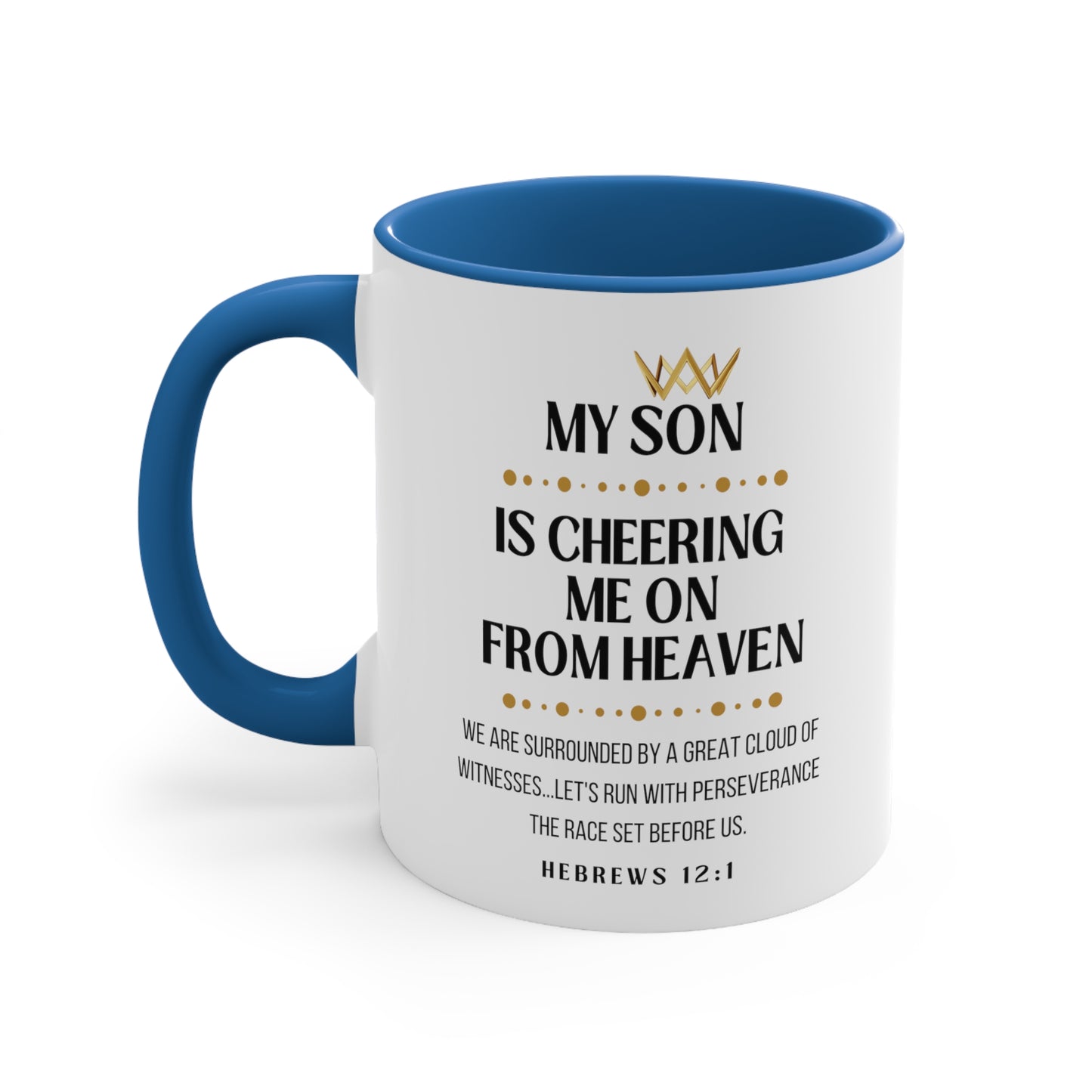 Son Memorial Gift Mug, Cheering Me on from Heaven