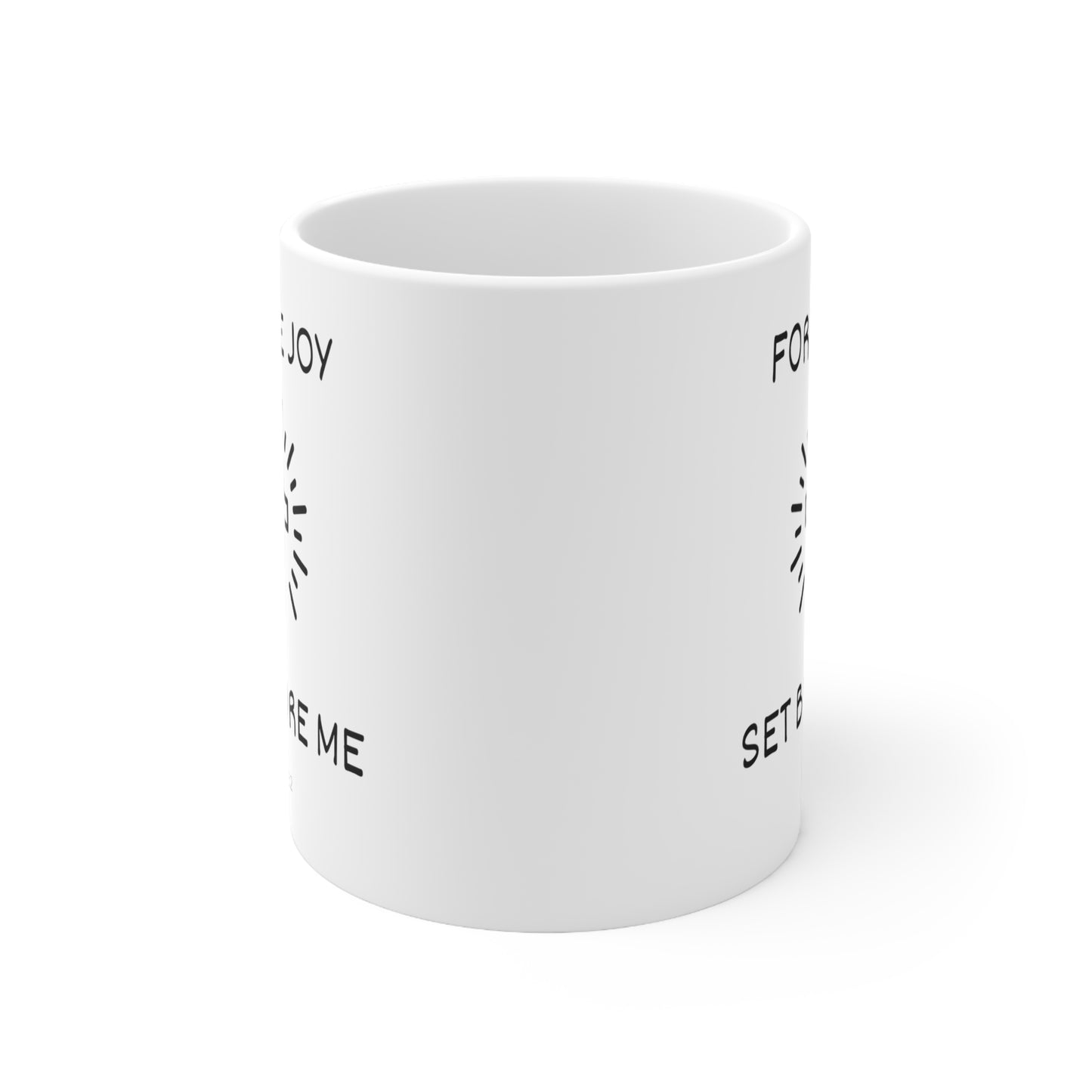 Christian Bible Gift Mug, Hebrews 12:2, For the Joy Set Before Me