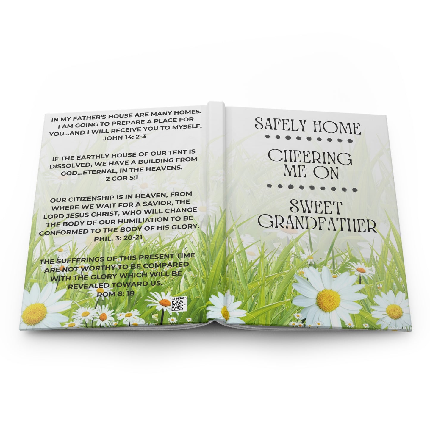 Grief Journal for Loss of Grandfather, Safely Home Cheering Me On