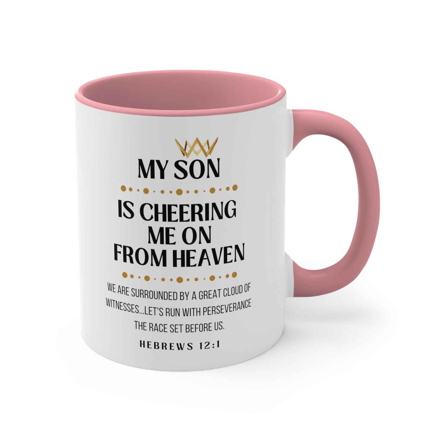Son Memorial Gift Mug, Cheering Me on from Heaven