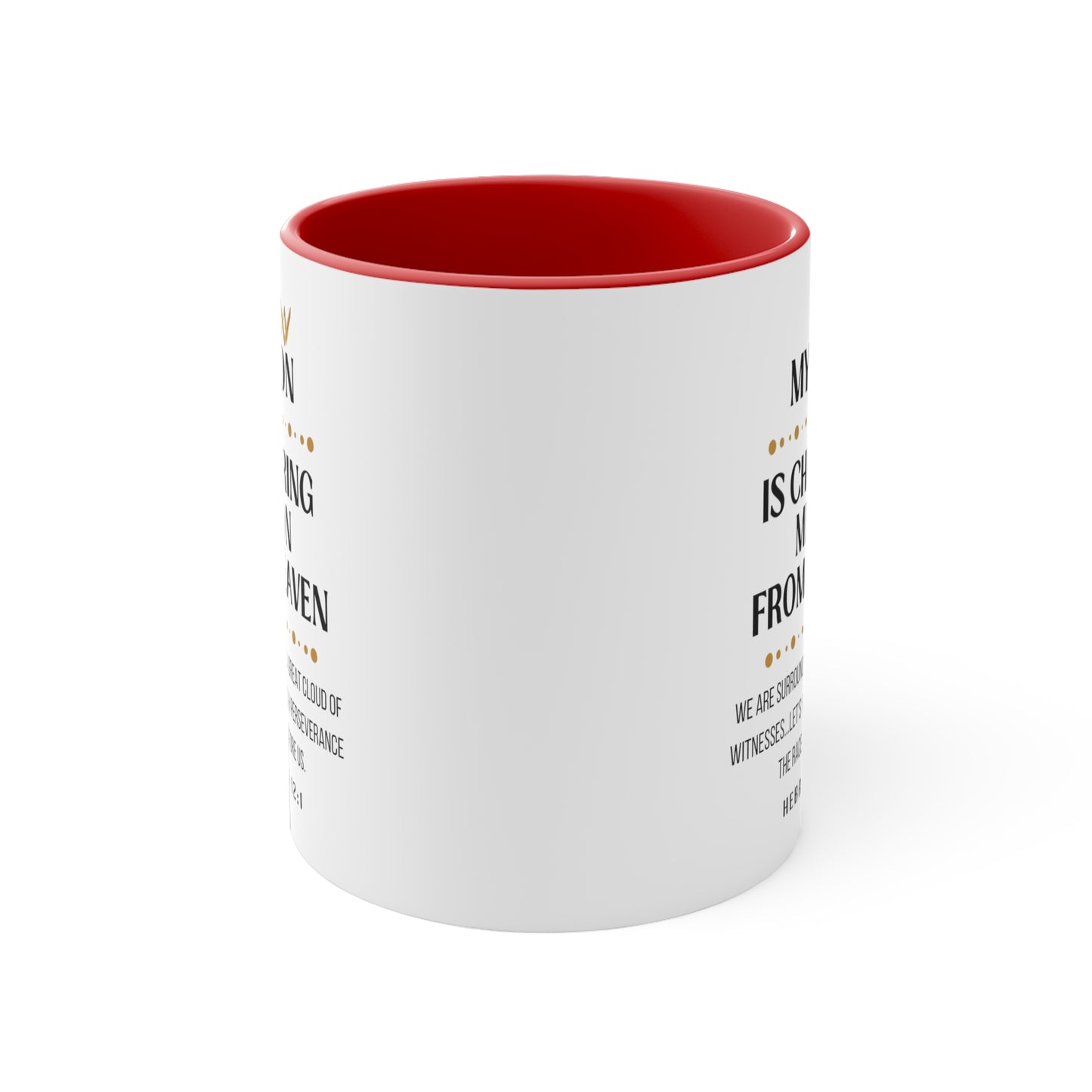 Son Memorial Gift Mug, Cheering Me on from Heaven