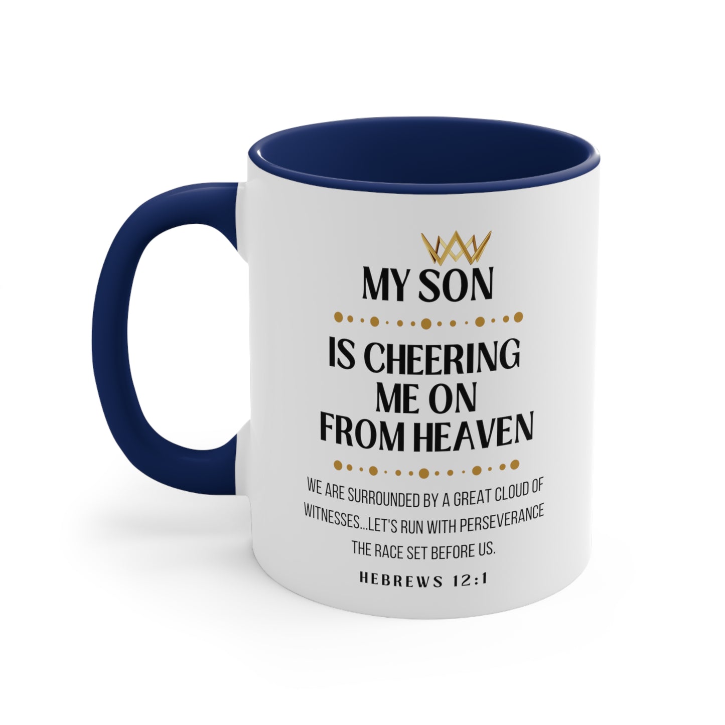 Son Memorial Gift Mug, Cheering Me on from Heaven