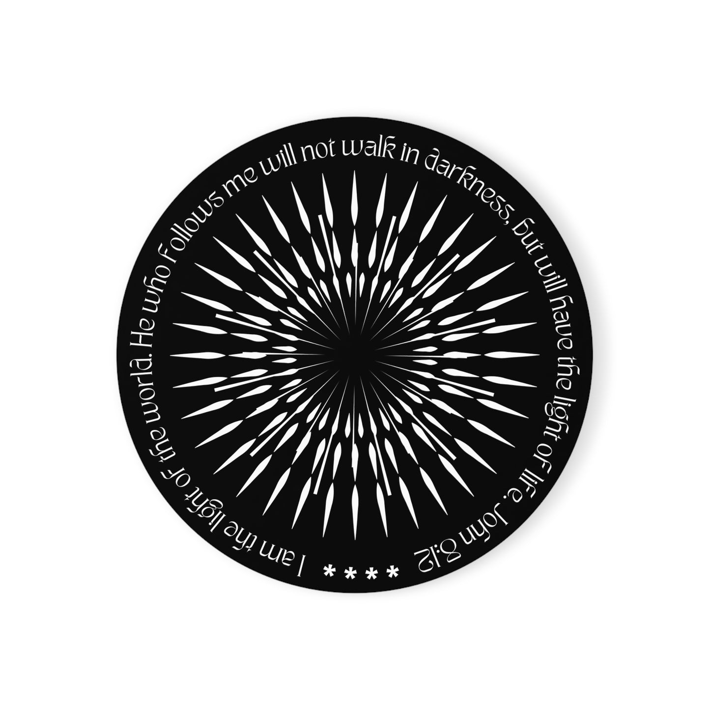 Coaster for Candles, Mugs, Glasses, I Am the Light of the World