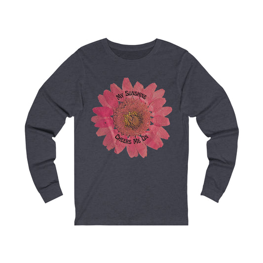 My Sunshine Cheers Me On From Heaven, Memorial Unisex Jersey Long Sleeve Tee