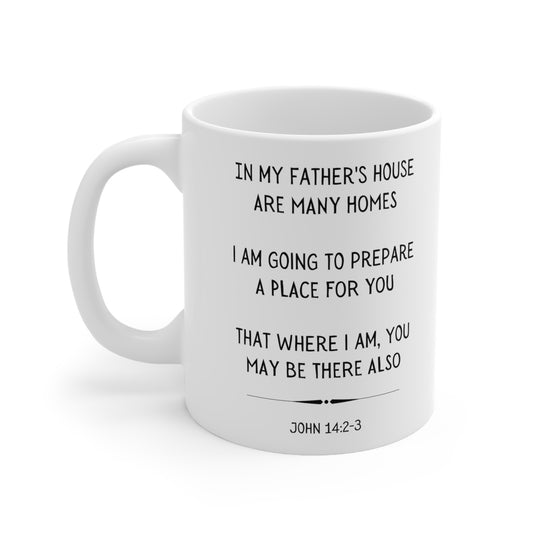 Scripture Mug, In My Fathers House are Many Homes, John 14:2-3