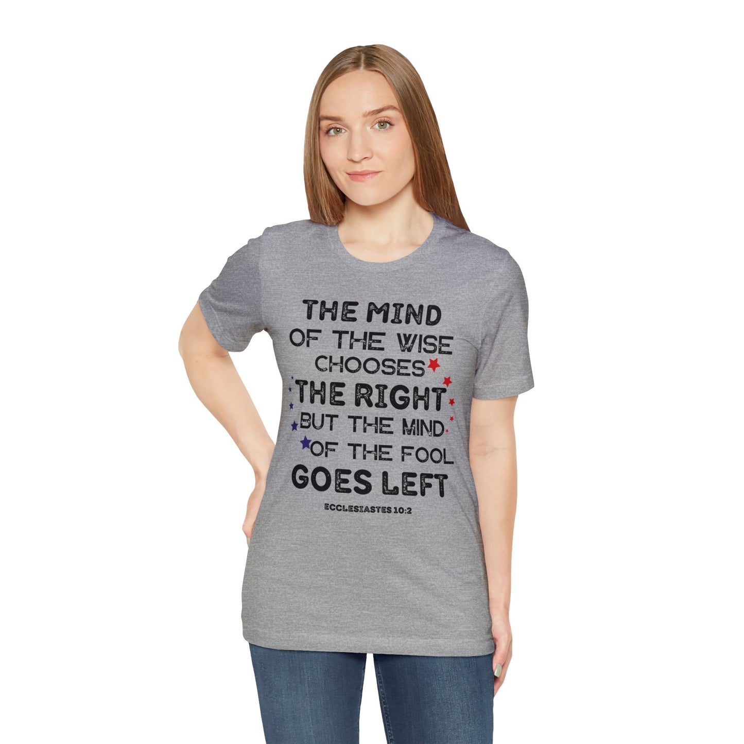 Funny Political TShirt, The Mind of the Wise Chooses the Right