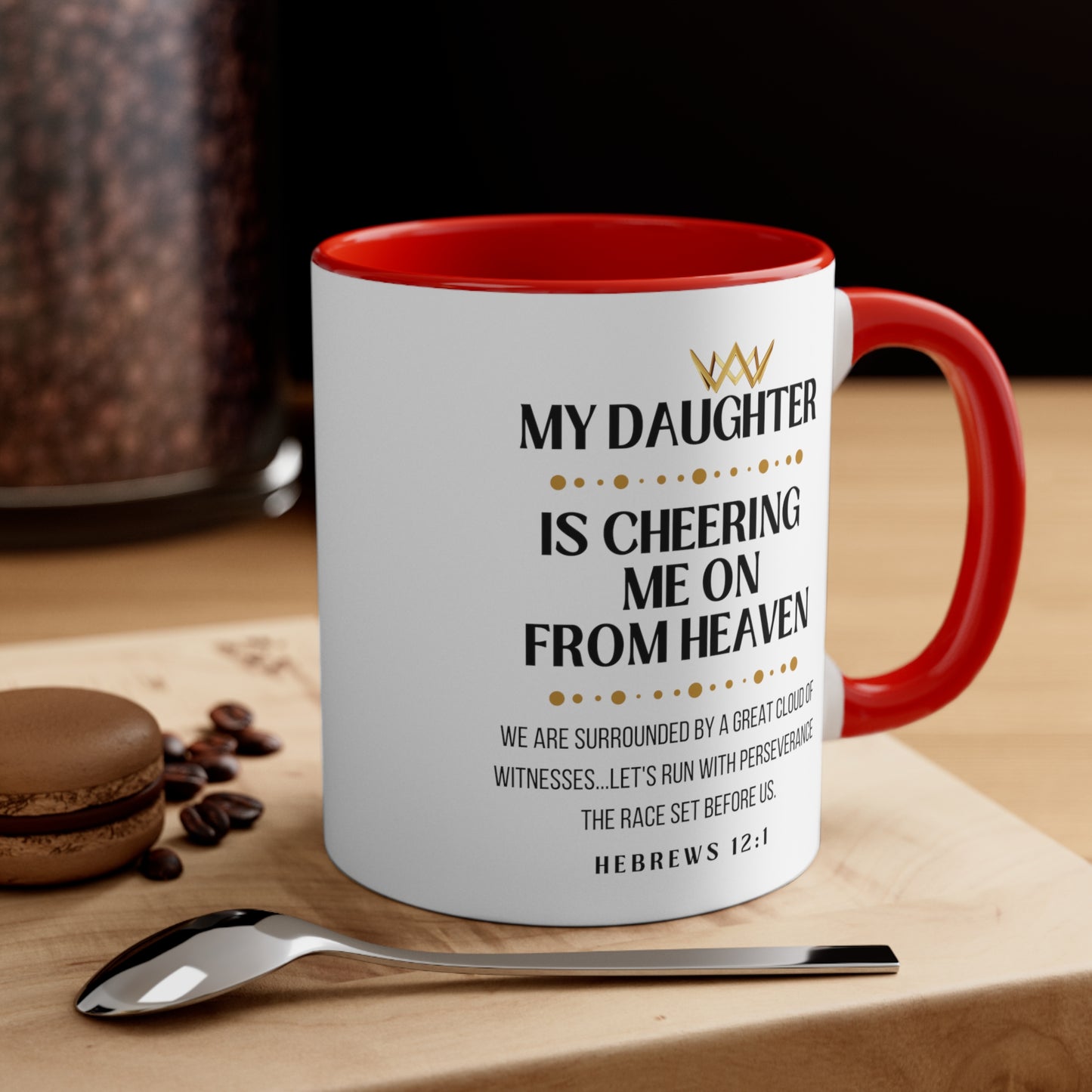 Daughter Memorial Gift Mug, Cheering Me on from Heaven