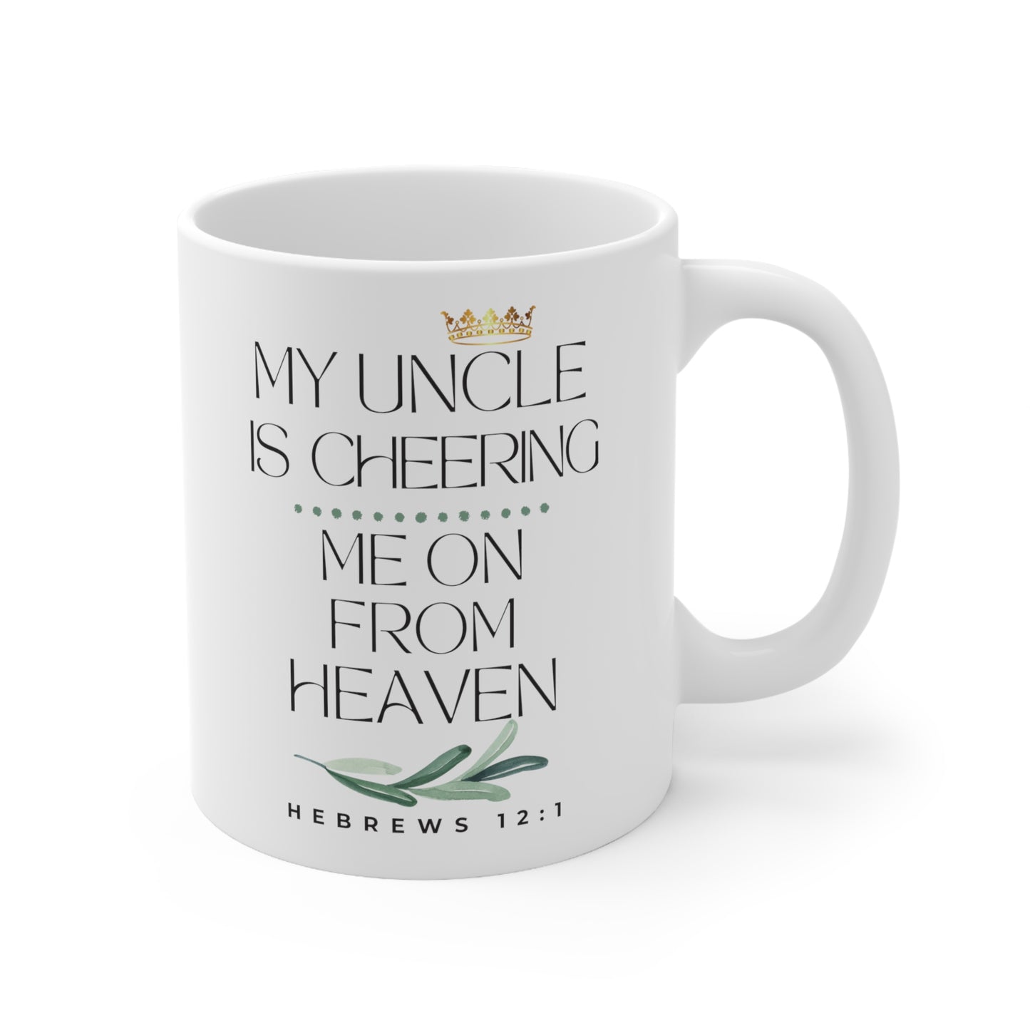Uncle Memorial Gift Mug, Cheering Me on from Heaven