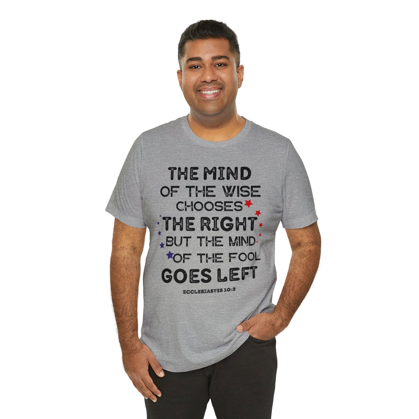 Funny Political TShirt, The Mind of the Wise Chooses the Right