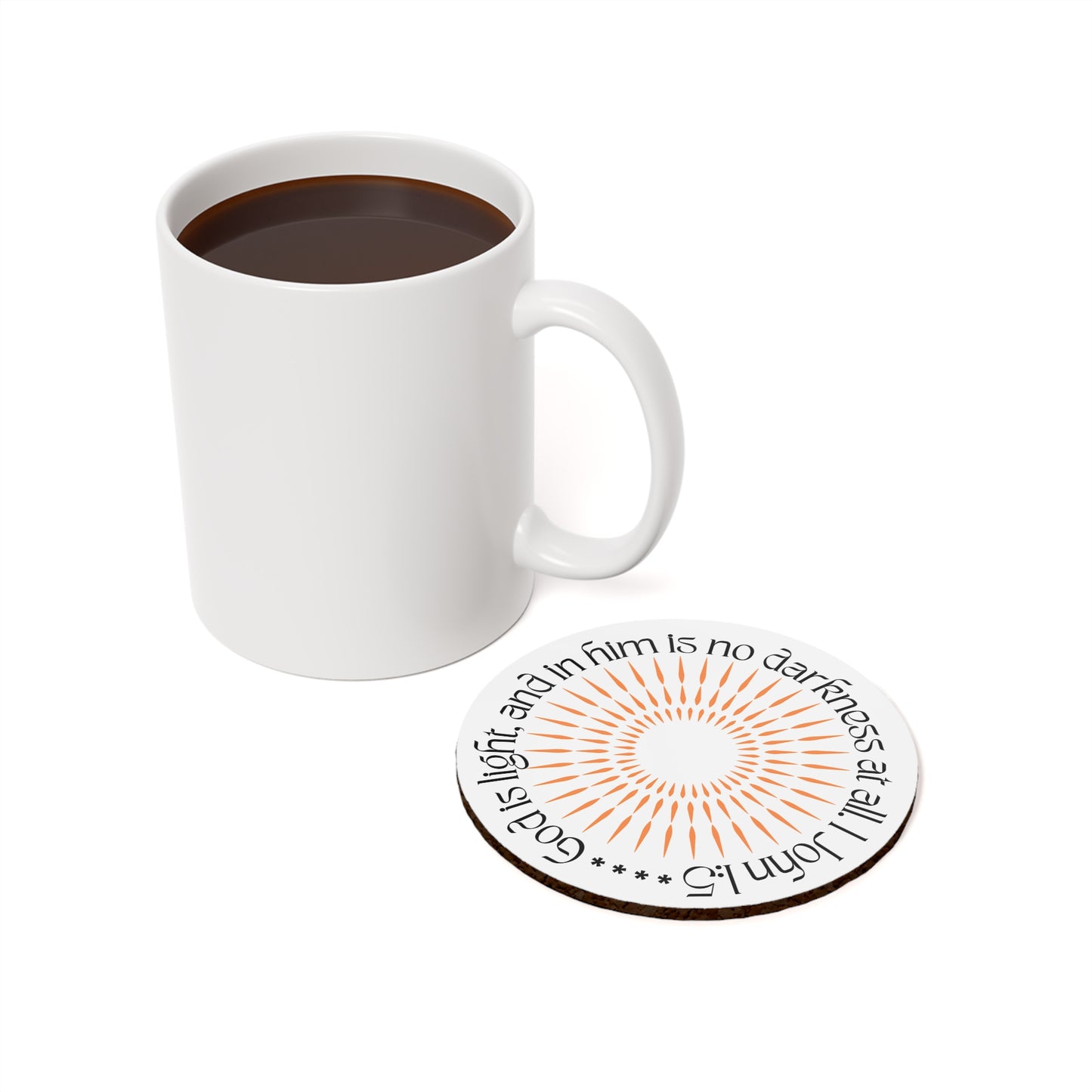Coaster for Candles, Mugs, Glasses, God Is Light