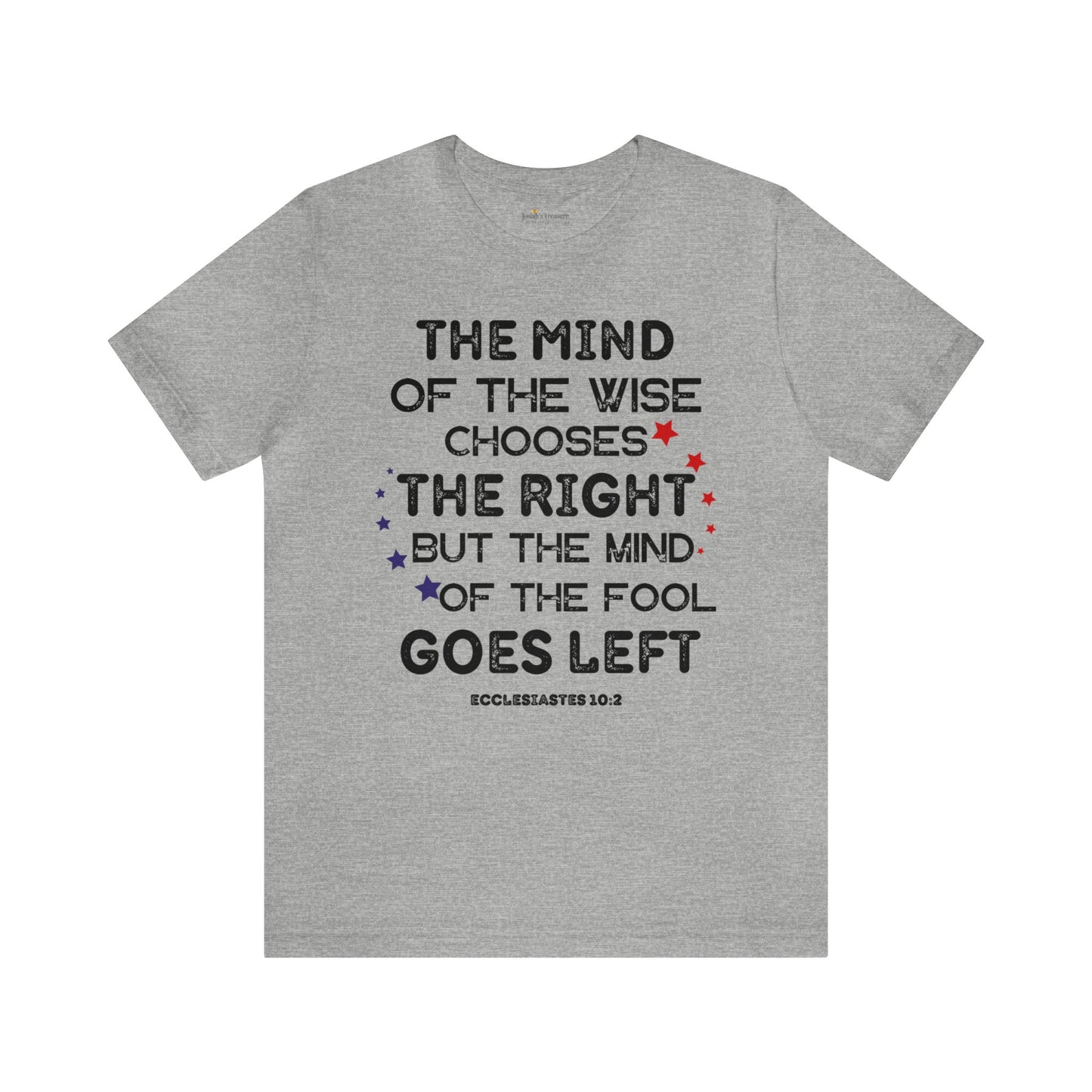 Funny Political TShirt, The Mind of the Wise Chooses the Right