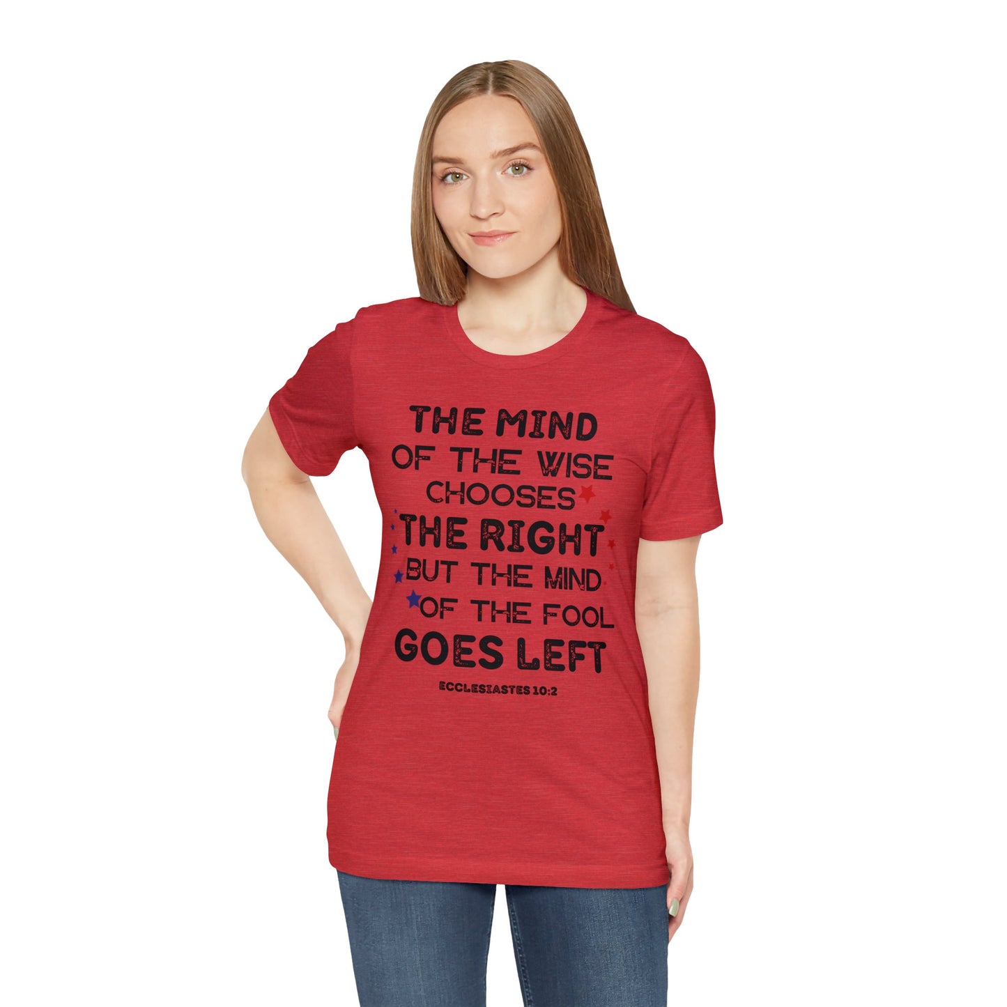 Funny Political TShirt, The Mind of the Wise Chooses the Right