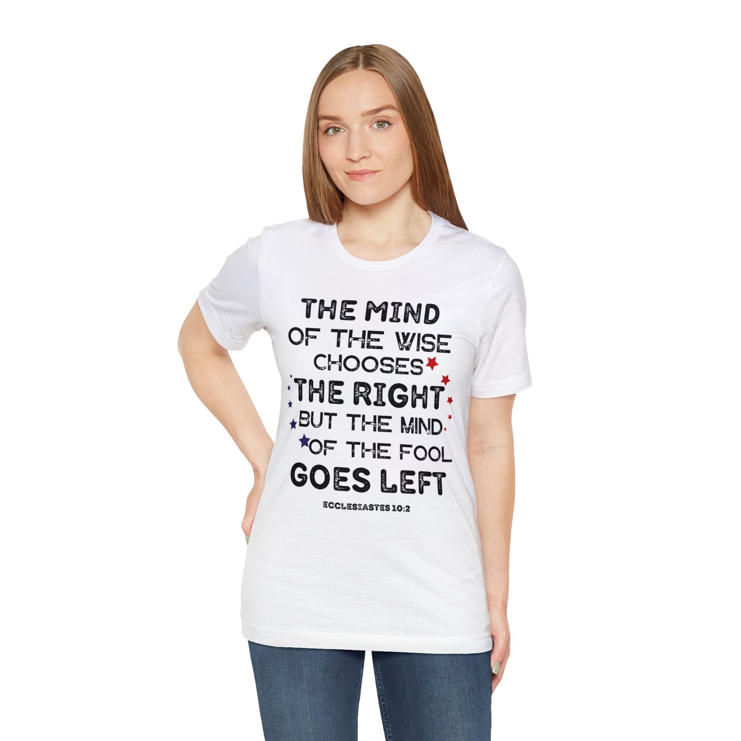 Funny Political TShirt, The Mind of the Wise Chooses the Right