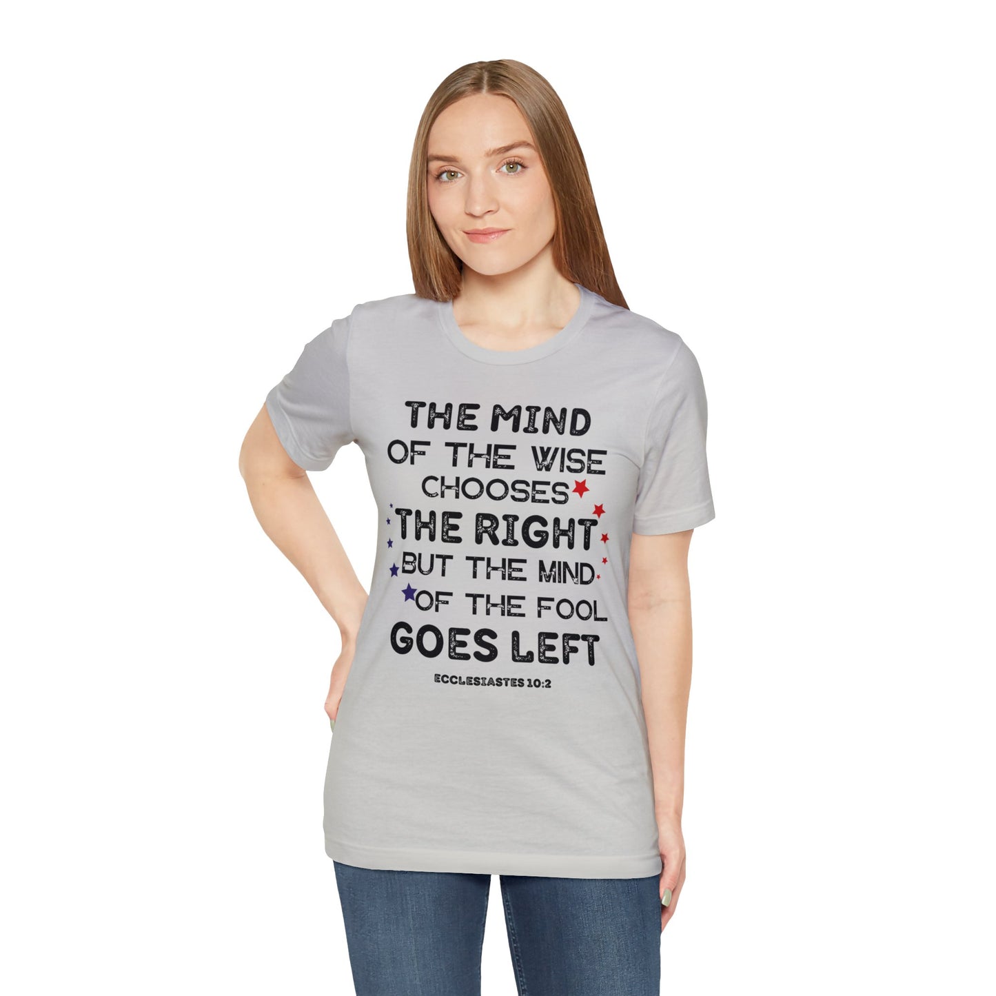 Funny Political TShirt, The Mind of the Wise Chooses the Right