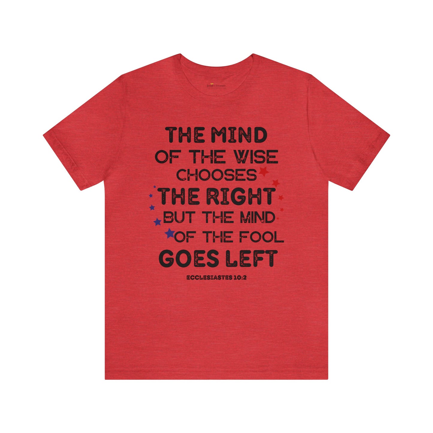 Funny Political TShirt, The Mind of the Wise Chooses the Right