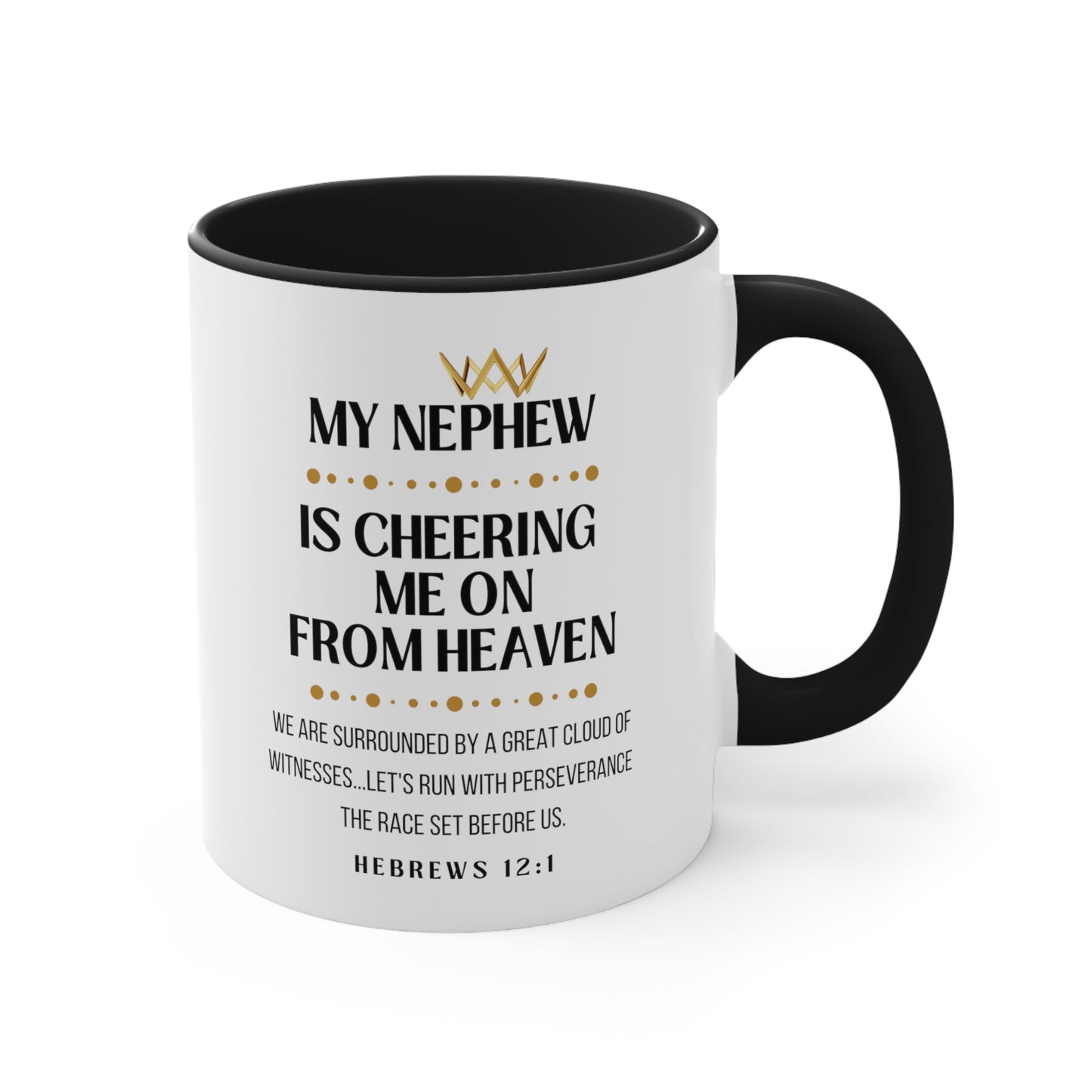 Nephew Memorial Gift Mug, Cheering Me on from Heaven