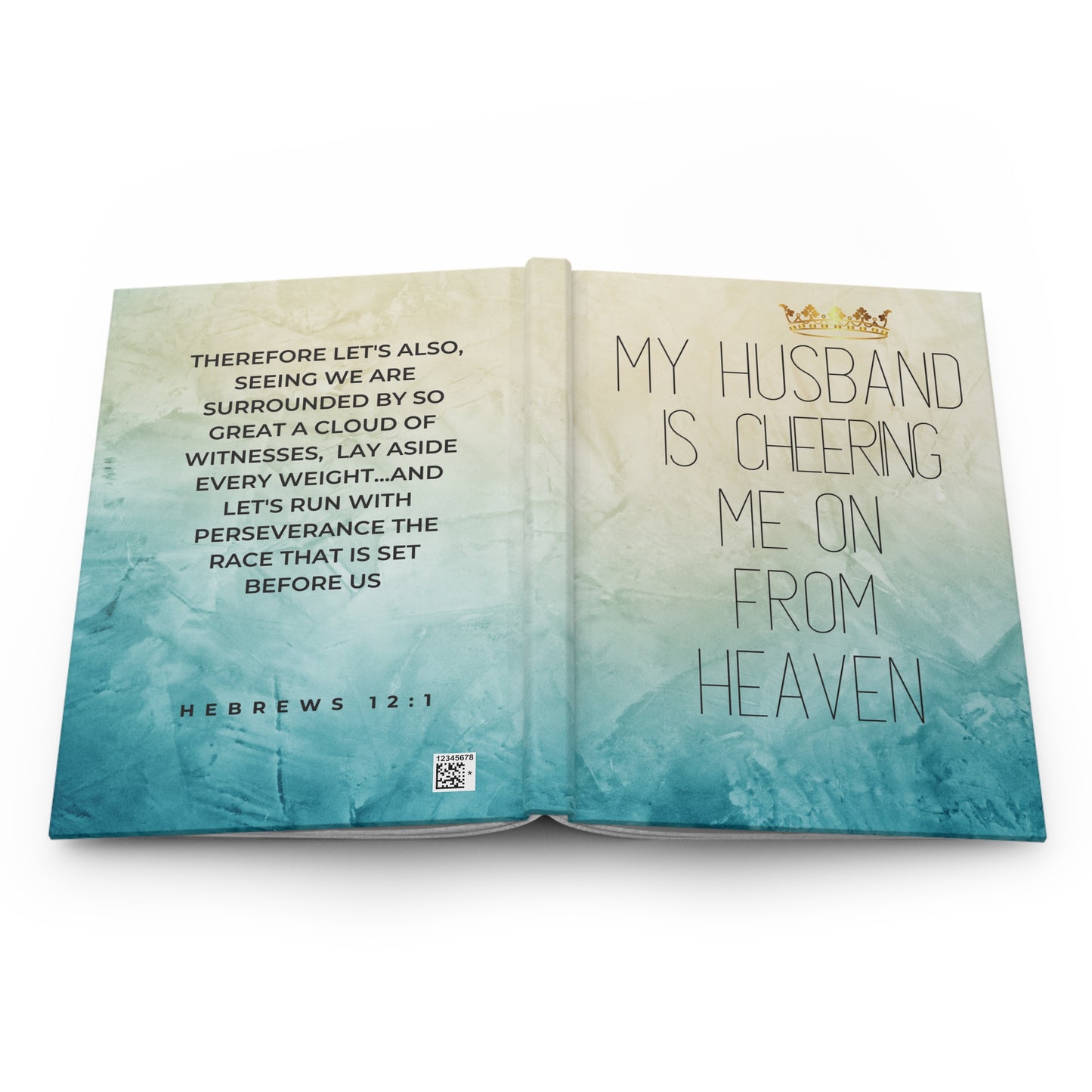Grief Journal for Loss of Husband, Cheering Me On From Heaven