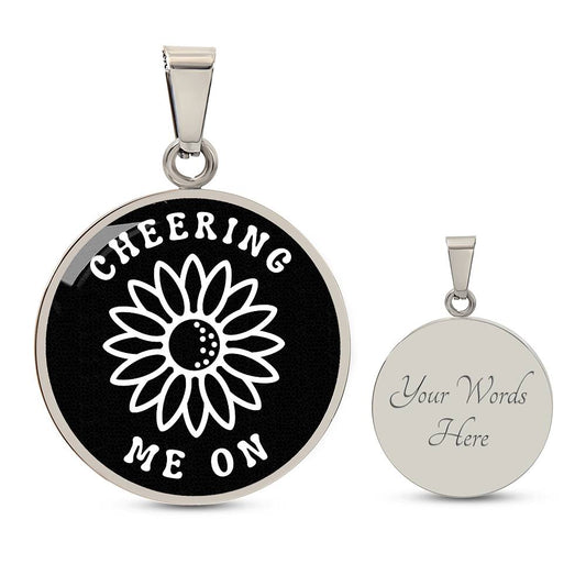 Memorial Engravable Necklace For Loss of Loved One, Cheering Me On From Heaven