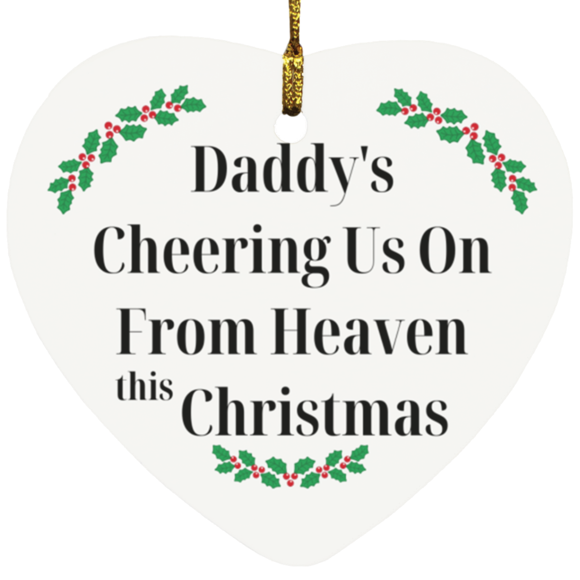 Daddy In Heaven Christmas Ornament, Father Memorial for Christmas, Loss of Dad