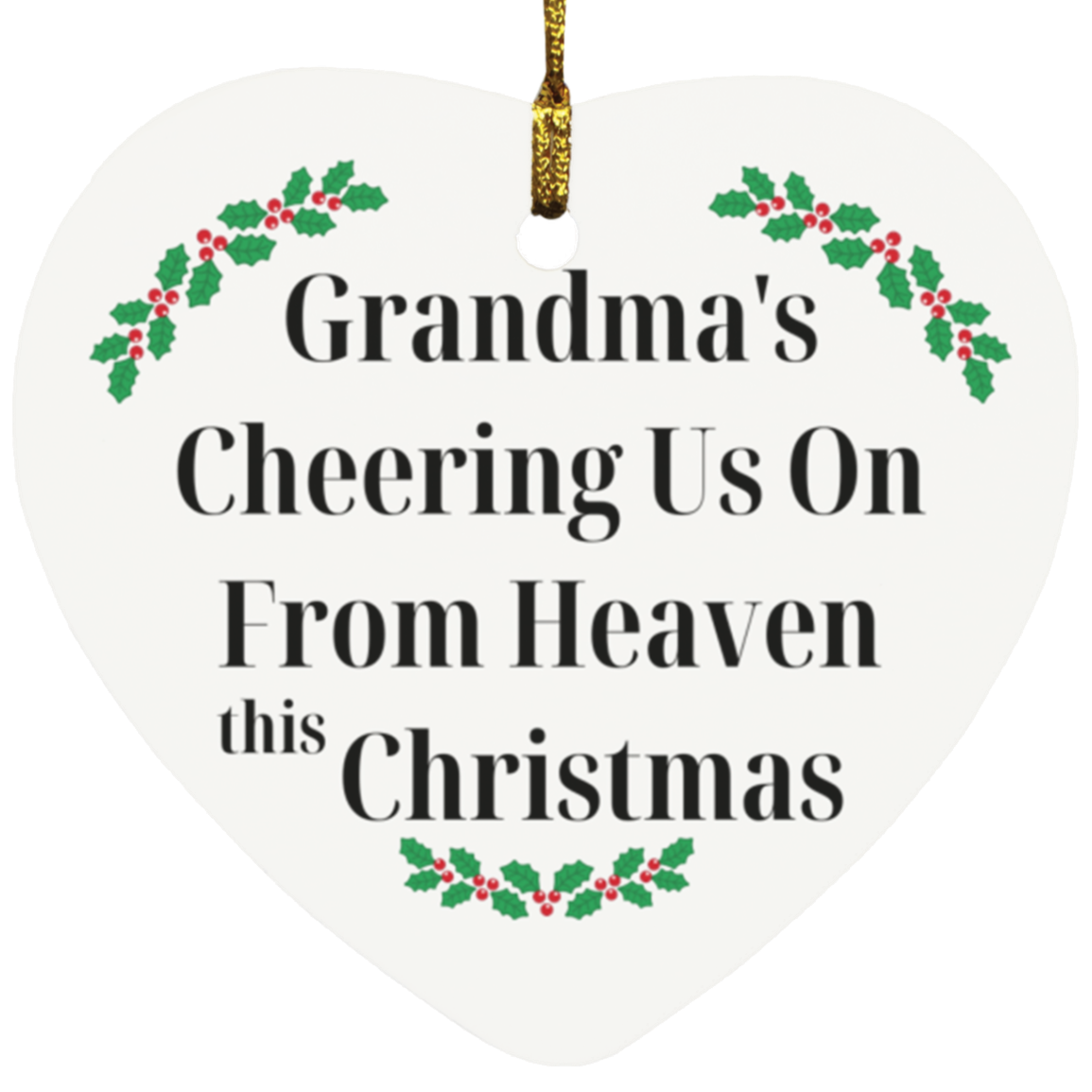 Grandma In Heaven Christmas Ornament, Grandmother Memorial for Christmas