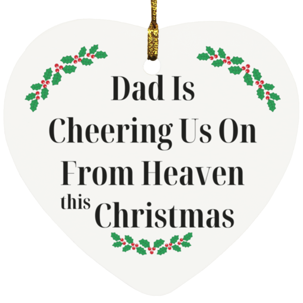Dad In Heaven Christmas Ornament, Father Memorial for Christmas, Loss of Dad
