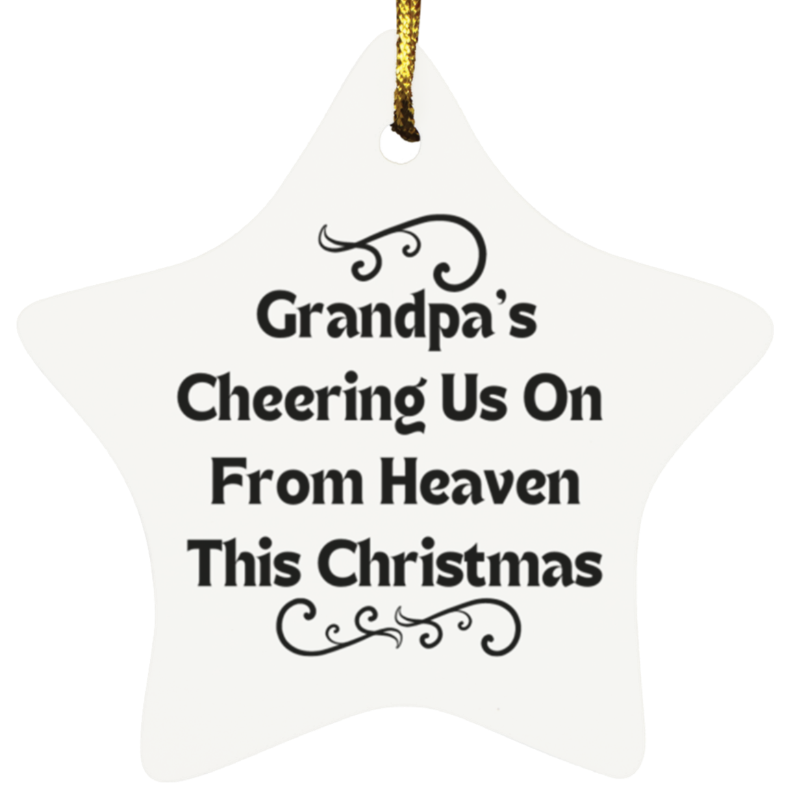 Grandpa In Heaven Christmas Ornament, Grandfather Memorial for Christmas