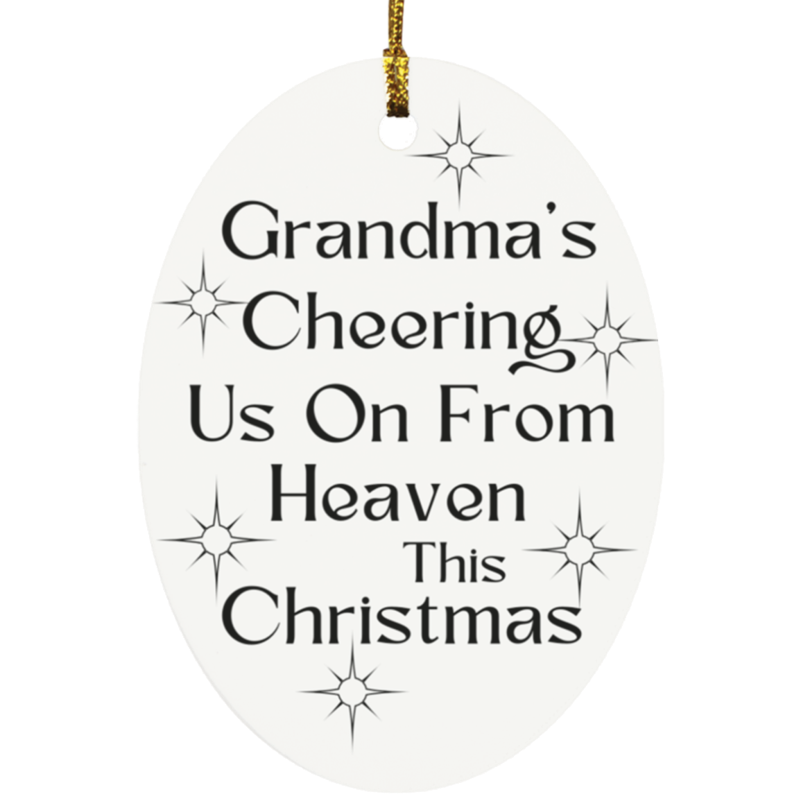 Grandma In Heaven Christmas Ornament, Grandmother Memorial for Christmas