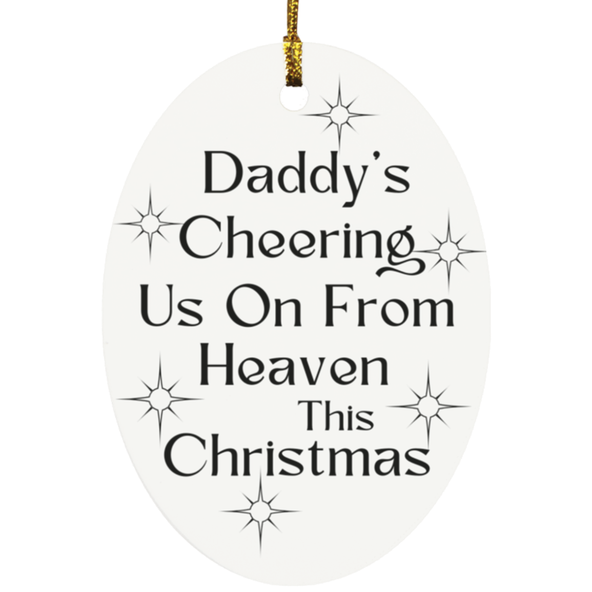 Daddy In Heaven Christmas Ornament, Father Memorial for Christmas, Loss of Dad