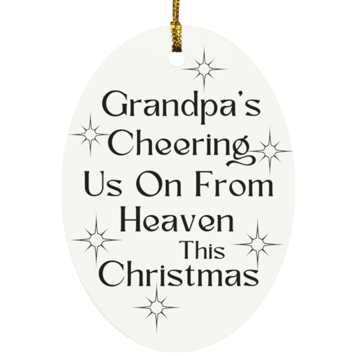 Grandpa In Heaven Christmas Ornament, Grandfather Memorial for Christmas