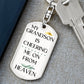 Grandson Memorial Engravable Keychain, Cheering Me On From Heaven