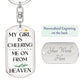 Memorial Engravable Keychain, My Girl Is Cheering Me On From Heaven