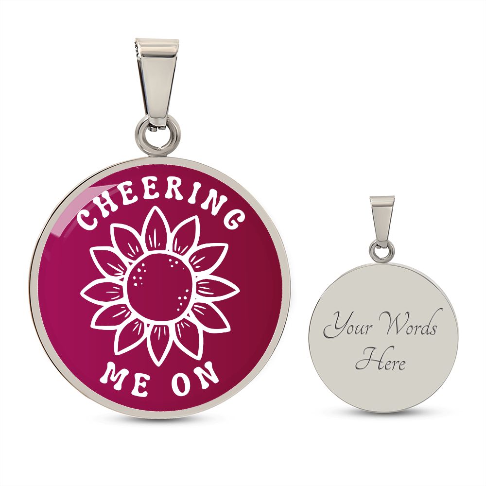 Memorial Engravable Necklace, Cheering Me On From Heaven