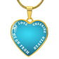 Memorial Engravable Heart Necklace, Cheering Me On From Heaven