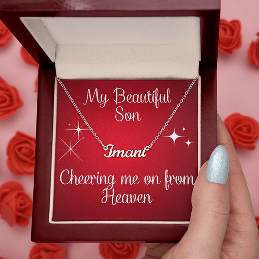 Memorial Name Necklace for Loss of Son
