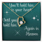 Memorial Heart Necklace, You'll Hold Him In Your Heart...